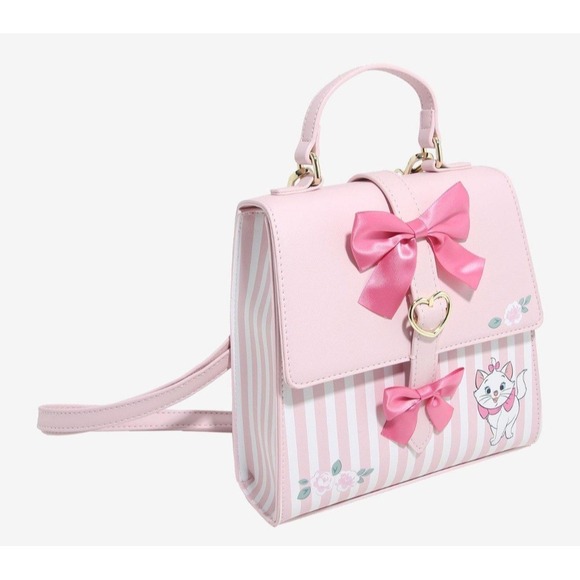 Her Universe Disney The Aristocats Marie Bows Stripe Pink Crossbody Bag & WALLET